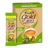 Tata Tea Gold All-in-1 Instant Premix Cardamom Tea, 14g Per Serve, Quick & Easy To Make Cardamom Tea, 10 Sachets
